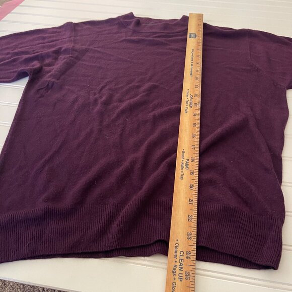 Sag Harbor Turtleneck Sweater Plum 100% Acrylic Size Large Long Sleeve - Picture 5 of 11